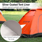 Camping Tent 2/4 Person Tents for Camping Waterproof Windproof Tents for Camping Hiking Backpacking Traveling 2/3/4 Family People Tents for Camping Portable Tent with Carry Bag