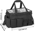 Large Grill Utensil Caddy with Paper Towel Holder, Outdoor Picnic Bag Organizer for BBQ Supplies Tool, Tailgating Accessory Basket Camping Gear Must Haves for Cook Essentials, Black, Bag Only