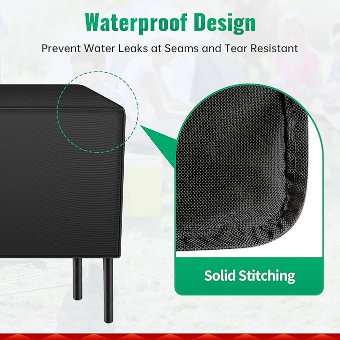 iCOVER Patio Cover for Camp Chef 2 Burners Stove, 600D Heavy Duty Stove Cover for Propane Double Burners Cooking Camping Stoves, Two Burners Stove Cover for Gas One, Outvita, Rovsun, Vivohome