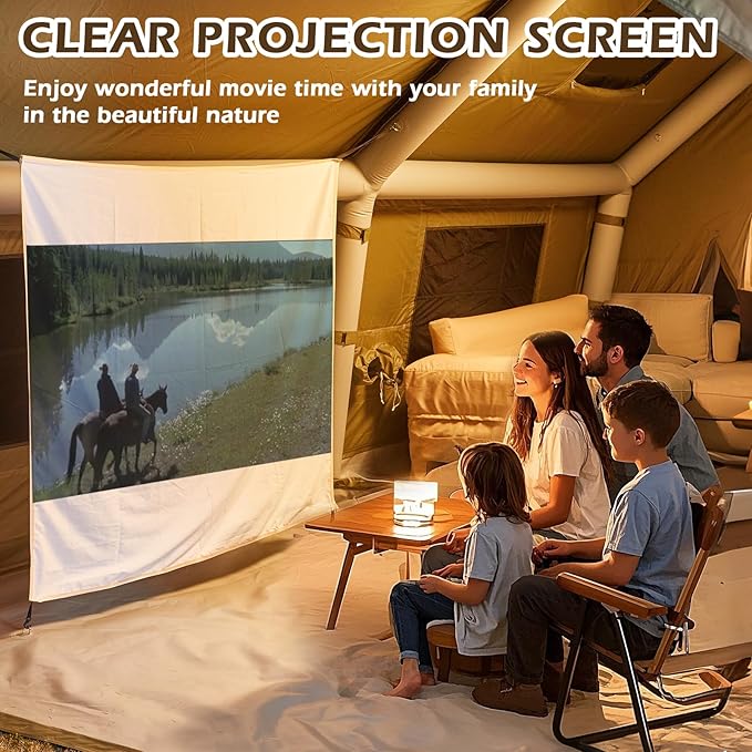 YOLENY Inflatable Tents for Camping, 6-12 Person Blow Up Tent with TPU Skylight, Canopy, Mesh Windows, Stove Jack & Pump, 4 Season Large Inflatable Tent, Waterproof & Windproof