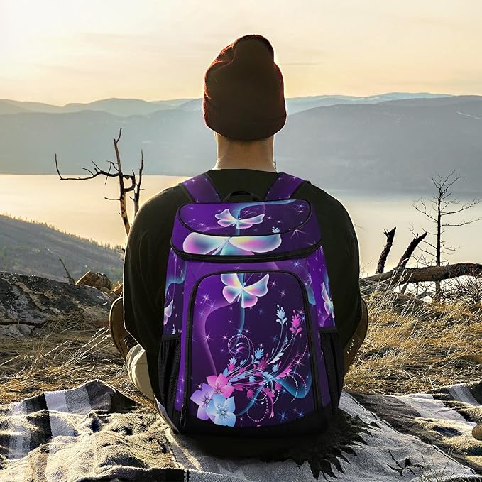 Tropical Pineapples Fruits Cooler Backpack Insulated Leak Proof Beach Cooler Bag Soft Lunch Picnic Hiking Camping Backpack Cooler