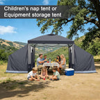 KAMPKEEPER Canopy Side Tent, Camping Canopy Tent for 10x10 Pop Up Canopies, Cube Tents, Gazebo Room Compatible with 10' Wide Canopies(Canopy Not Included)