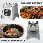 Portable Camping Wood Stove - DOYOXIGO Folding Wood Burning Stove Stainless Steel Camp Stove, Lightweight Backpacking Stove for Outdoor Hiking Camping Traveling Picnic BBQ
