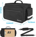 Mancro Medical Bag, Home Health Nurse Bag with Nonslip Bottom, Removable Shoulder Strap, Water-Resistant Empty First Aid Organizer for Medical Student, Therapist, Black