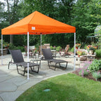 10'x10' Pop Up Canopy Tent Commercial Instant Shelter with Heavy Duty Roller Bag, 4 Canopy Sand Bags, 10x10 FT Orange