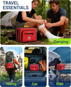 500 PCS First Aid Kit for Car Home Businesses, Well-Organized Emergency Kit, Survival Trauma Waterproof First Aid Kits for Travel Camping Home College Dorm Essential Supplies