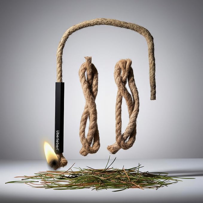Überleben | FIREKIT Survival Fire Starter Kit – All-in-One Ferro Rod, Striker, Tinder Wick & Bellow - Waterproof Camping Essentials
