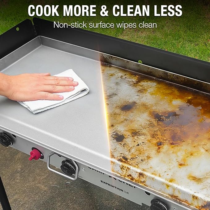 Hisencn Cast Iron Flat Top Griddle for Camp Chef 3 Burner Stove, 16"x37" Heavy Duty Fry Griddle Replacement for GB90D TB90 Series, Outdoor Cooking Griddle