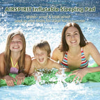 Inflatable Sleeping Pad with Pillow for Camping-Built in Foot Pump Fast Inflation-Ultralight Upgraded Durable Compact Sleeping Mat Moisture Proof Air Mattress for Backpacking,Hiking,Travel,Tent