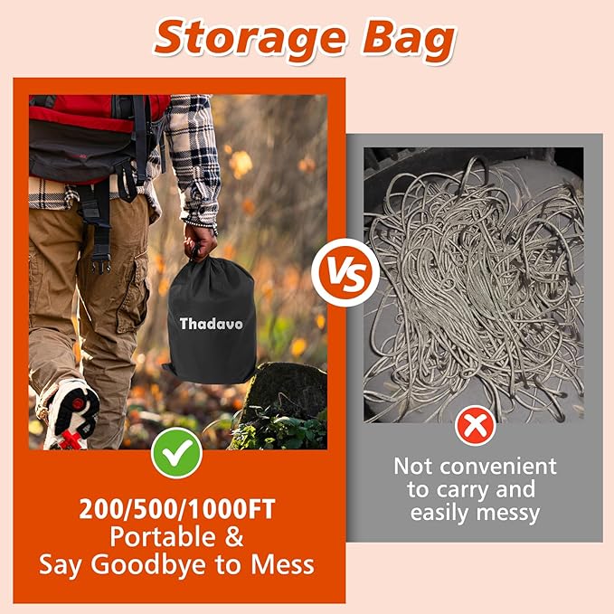 Reflective Parachute Rope 850Ib, 50/100/200/500/1000ft 4MM 11 Strand Strong Heavy-Duty Paracord Spool Cord, para Cord Lanyard for Clothsline, Hammock, Camping, Hiking, Orange 1000FT