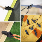30 Pack Camping Tarp Clips Small Car Awning Clips Tent Rope Clamp Lock Grip Fastener Holder for Hammock Rain Fly Cover Camping Sun Shelter Canopy Backpacking Hiking Guyline Paracord