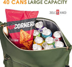 Ceneda Large Cooler Bag 30/40 Can Insulated Soft Leakproof Tote Cooler Bag - Beach,Travel,Camping,Lunch for Women and Men