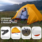 Naturehike Cloud Up 3 Person Backpacking Tent with Footprint - 3 Season Free Standing Lightweight 3 Person Camping Tent | with Footprint, Free Standing, Dome, Camping, Hiking, Waterproof