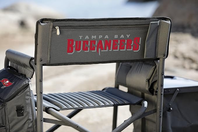 Picnic TIME NFL Unisex-Adult NFL Fusion Camping Chair with Side Table and Soft Cooler, Beach Chair for Adults, Lawn Chair