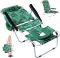 DoCred Heavy Duty Tanning Chair with Face Hole, Adjustable 5-Position Folding Chaise Lounge Chairs for Outside, Portable Lay Flat Beach Lounge Chair for Outdoor Sunbathing Beach Pool Lawn Camping
