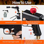 POWERFUL Grill Gun Propane Torch, Searing Torch kit include a Meat Thermometer, Charcoal Starter, Campfire Starter,Cooking Sear Torch,Sous Vide,Kitchen torch, Charcoal BBQ Light,Culinary Torch