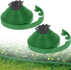 2-Inch x 100 FT Landscape Edging Border with 150 Stakes, Plastic Edging for Landscaping Garden Edging Border, Flexible Landscaping Edging for Garden Flower Beds Yard Lawn Pathway Paver (Green)