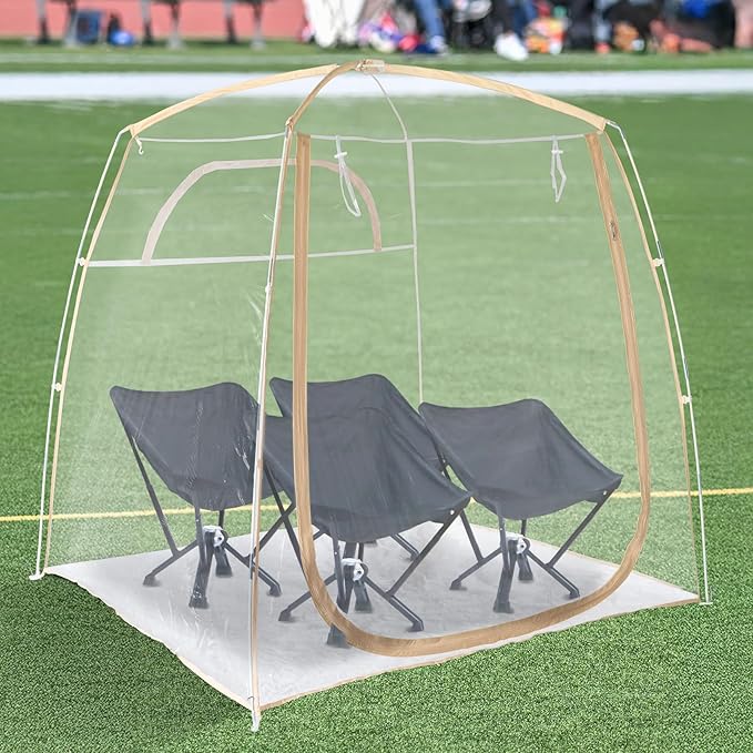 All Weather Proof Pod Sports Tent,Outdoor Weather Tent Sports Pod Pop Up Shelter with Sealed Floor,2-4 Person Clear Tent for Sport Event,Camping,Fishing 8 Sizes & Multicolor