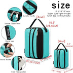 BEIMILY Lunch Box for Men Women Adults,Small Insulated Lunch Bag for Office Work Picnic,Reusable Portable Lunchbox,Soft Cooler Tote Bag(Light blue green)