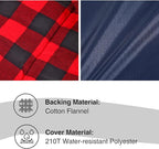REDCAMP Flannel Sleeping Bag for Adults, Comfortable Cotton Sleeping Bags for Camping with Detachable Hood, Red/Grey/Blue/Black