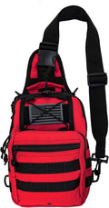 LINE2design First Aid Sling Backpack - Tactical EMS & Outdoor Rescue Bag - Red