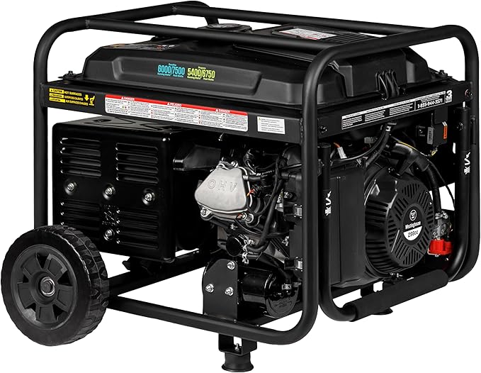 Westinghouse 7500 Peak Watt EFI Dual Fuel Home Backup Portable Generator, Remote Electric Start, Transfer Switch Ready, Gas and Propane Powered, CO Sensor, CARB Compliant