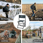X Strike Portable Fishing Chairs Outdoor Folding Stool for Adults Portable Camping Chair for Ice Fishing,Hunting,Lawn,Patio,Garden,300LBS.