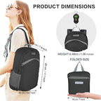 35L Foldable Waterproof Backpack For Outdoor Sports Travel Inside Wet Clothes Compartment Packable For Multiple