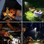 Telescopic Camping Light - 10500mAh Rechargeable Camping Lantern with Storage Bag, Dimmable Magnetic Tent Lamp, Waterproof Camping Lights Outdoor Emergency Lights for Home Power Outage, Hiking -Green