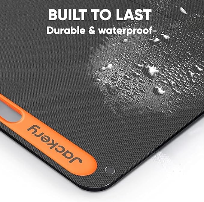 Jackery SolarSaga 200W Portable Solar Panel,IP68 Foldable Bifacial Solar Panels,Compatible with Jackery Explorer Power Station and Solar Generator,for Rooftops Outdoor Camping Off-Grid and RVs