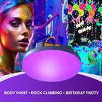 10000mAh Rechargeable UV Light 395nm UV / 6500K Camping Blacklight , 3000 Lumens Tent Light, Glow Lights for Party , Bedroom, Fluorescent Poster , Dog/Cat Urine Halloween Black Light (UV) (Standard)
