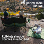 Kelty Loveseat Oversized 2-Person Heavy Duty Folding Camp Chair, Double Seat for Soccer Games, Tailgating, Beach Days (Regular Height/Bungee)