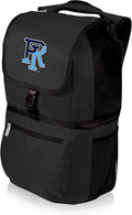 PICNIC TIME NCAA Rhode Island Rams Zuma Backpack Cooler, Soft Cooler Backpack, Lunch Cooler, (Black)