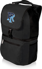 PICNIC TIME NCAA Rhode Island Rams Zuma Backpack Cooler, Soft Cooler Backpack, Lunch Cooler, (Black)