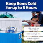 Cooler Shock Reusable Ice Packs for Cooler - Long Lasting Cold Freezer Packs for Coolers and Lunch Boxes - Cooler Ice Packs for Camping Gear, Fishing, Road Trips, Beach Must Haves