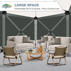 COBIZI Pop Up Gazebo Screen Tent Screen House for Camping, 10x10 Screen Room with Mosquito Netting, Hub Tent Instant Screened Canopy with Carrying Bag and Ground Stakes, Gray