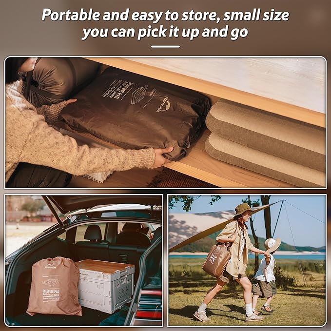 Compact King Air Mattress with Built in Pump, 18" Raised Upgraded One-Touch Luxury Inflatable Airbed, 993lbs Capacity, Portable Blow Up Mattress, Cordless Mattress for Home, Camping, Guests