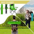 Shellwei Breathable Folding Camping Chair with Cupholder Carry Bag Regular Size Portable Lightweight Lawn Chair with Side Pocket Fishing Hiking Picnic Party Beach Outdoor Activity(Colorful,8 Pcs)
