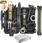 Gifts for Men Christmas Emergency Survival Kit, 22 in 1 Professional Survival Gear Equipment Tools First Aid Supplies for SOS Emergency Tactical Hiking Hunting Disaster Camping Adventure