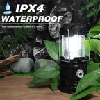 DIBMS 2-Pack Solar Camping Lantern, Collapsible LED Solar USB Rechargeable Lantern Flashlight Emergency Hanging Lights for Camping Hurricanes Power Outages Indoor Outdoor