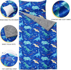 Bunnikins & Clover Toddler Nap Mat with Removable Pillow, Nap Mats for Preschool, Easy Clean Toddler Nap Pad for Kindergarten, Kids Sleeping Bag for Travel Camping