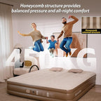 Compact King Air Mattress with Built in Pump, 18" Raised Upgraded One-Touch Luxury Inflatable Airbed, 993lbs Capacity, Portable Blow Up Mattress, Cordless Mattress for Home, Camping, Guests