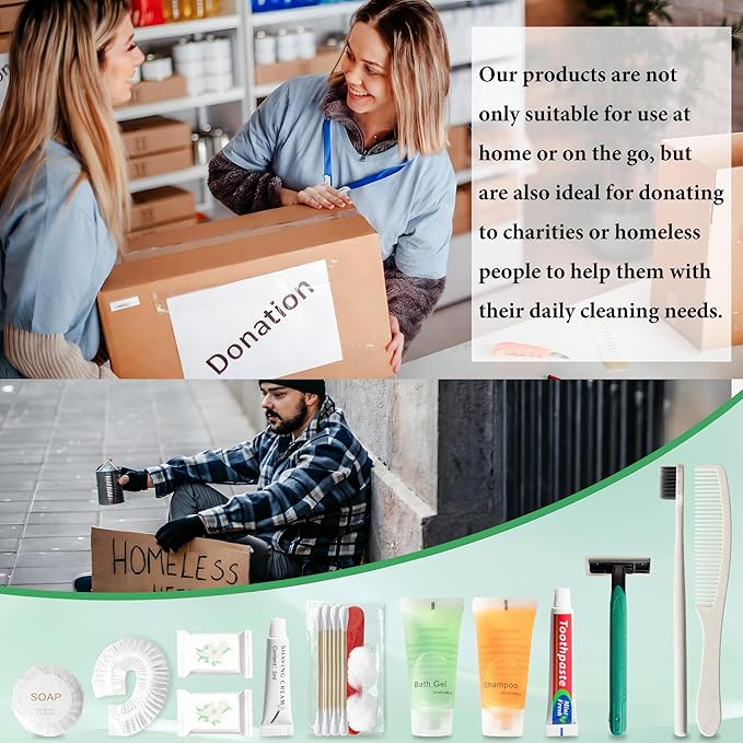 Hygiene Kit Bulk, Individually Packed, The Convenience Kit Bulk Is Fully Equipped And Clean And Hygienic, Convenience Kits Suitable For Hotel, Home, Camping, Travel (50 Sets)