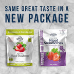Augason Farms Freeze Dried Sliced Strawberries Pouch - Gluten Free Snack for Baking, Smoothies, and Emergency Storage - Healthy Individual Fruit Snacks – 1.4 Ounces (4 Servings)