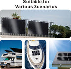 200W Flexible Solar Panel Kit Lightweight Monocrystalline Ultra-Flexible Bendable Mono Off-Grid Charger with 30A Charge Controlle for 12-24V Battery Charging Car Battery Camping Stuff
