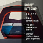 Coleman Skylodge Instant Tent with Rainfly, 4/6/8 Person Family Tent Sets Up in a Minute, Includes Pre-Attached Poles & Carry Bag, Made of PFAS-Free Materials