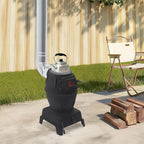 CNCEST Wood Burning Stove with Chimney Pipes,Cast Iron Cast Iron Portable Hot Tent Stove,6m/19.69ft Smoke Sleeve,Wood Stove Heating and Cooking for Camping,Tents,Cooking and Travel (Large)
