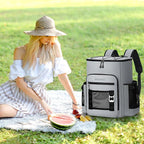 Large 52cans Waterproof Insulated Cooler Backpack for Men & Women, Leak Proof Backpack Cooler, Soft, 8Gal