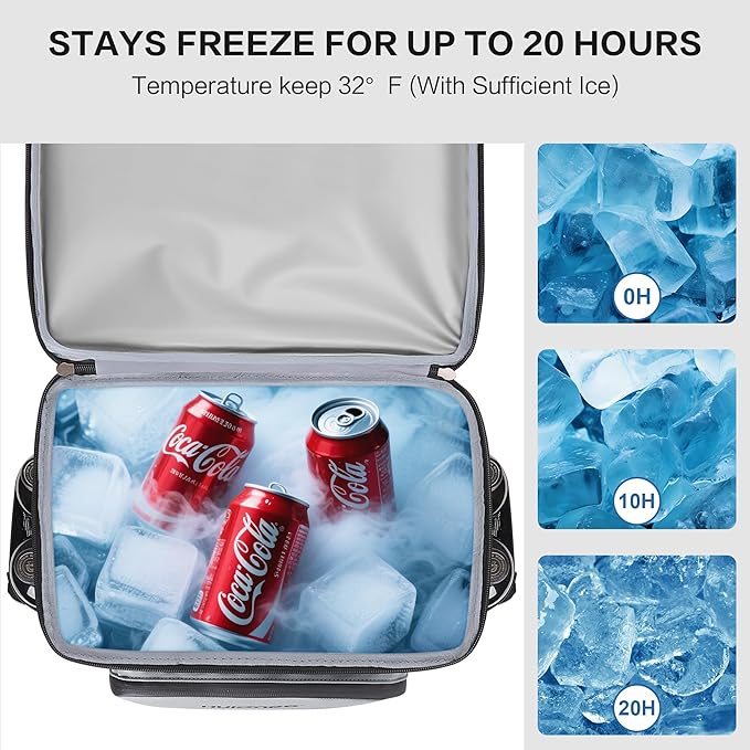 Large 52cans Waterproof Insulated Cooler Backpack for Men & Women, Leak Proof Backpack Cooler, Soft, 8Gal
