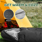 KINGROCK Sleeping Bags for Adults Backpacking Lightweight Waterproof- Cold Weather Sleeping Bag for Adults for Warm Camping Hiking Outdoor Travel with Compression Bags